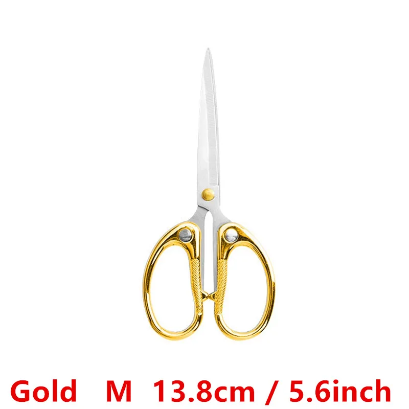 003 Gold 1 шт./лот, профессиональные швейные ножницы, прямые и тканевые ножницы для одежды, бытовые канцелярские Офисные ножницы - Цвет: 003 Gold