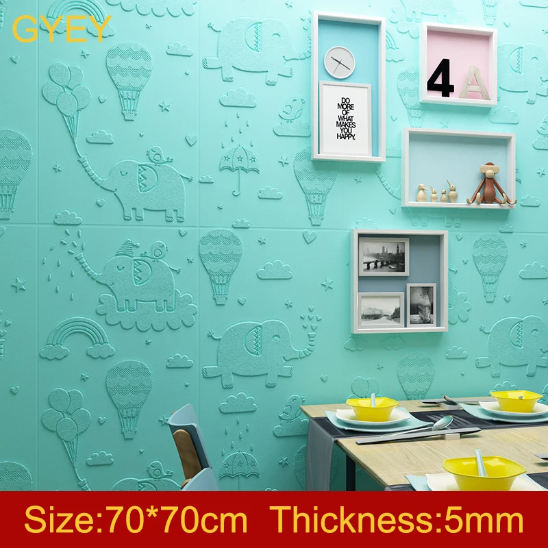 3D стерео наклейки на стену мультяшная спальня комната Детский сад против