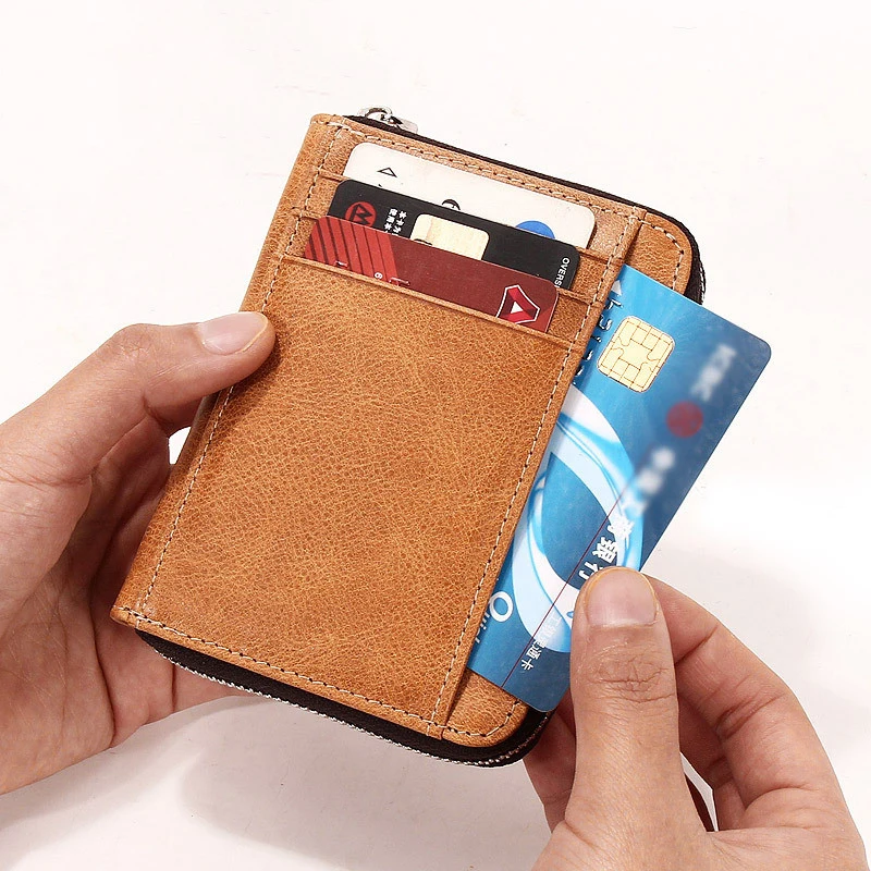 Винтажный кошелек WESTCREEK для карт кожаный женский бумажник кредитных с экраном и