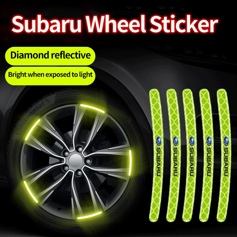 

20 strips suitable for Subaru fluorescent car wheel decoration stickers car reflective stickers