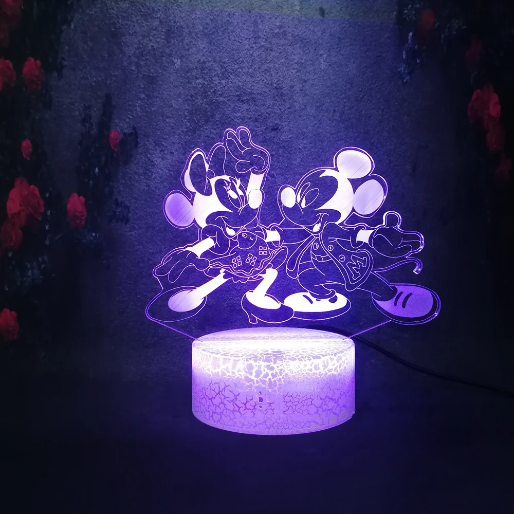 Скандинавский креативный мультяшный стиль USB штекер 3D ночник светодиодный на