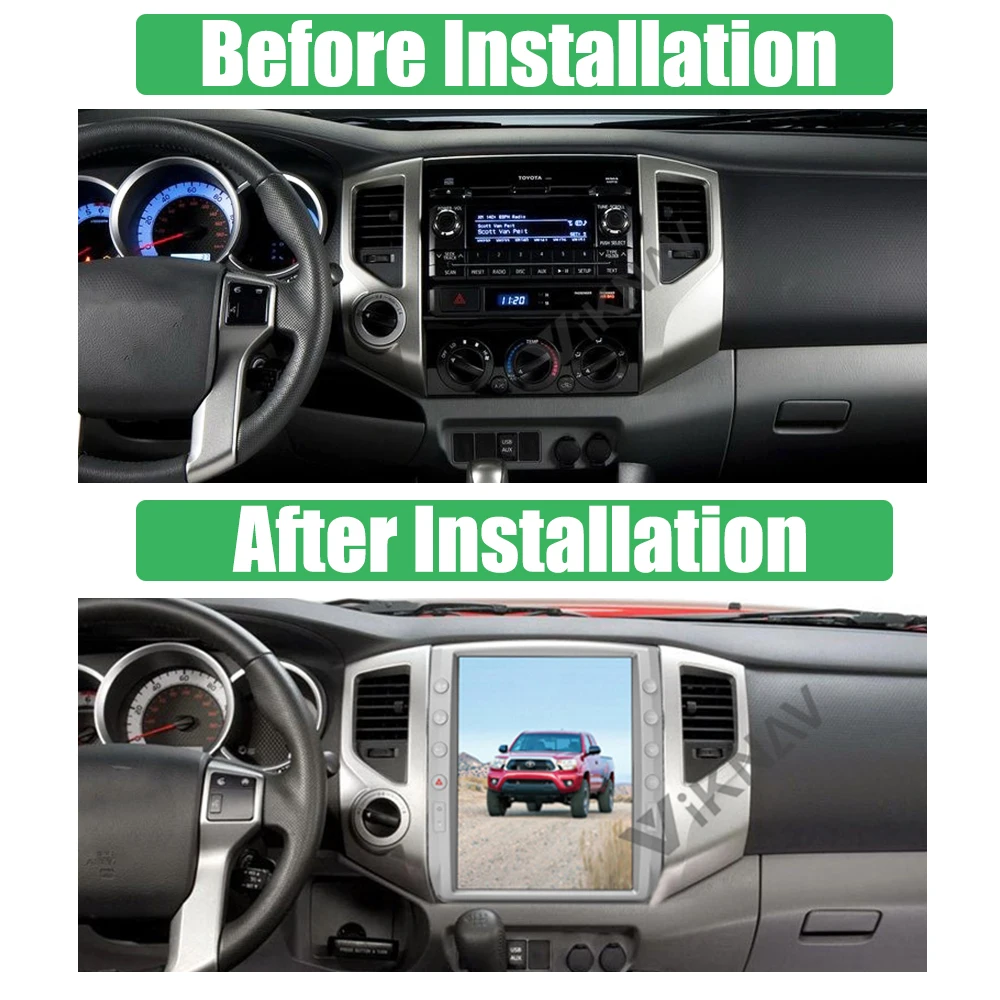 Автомобильный мультимедийный радиоприемник 12 1 дюймов Android для TOYOTA Tacoma 2 N200 Hilux