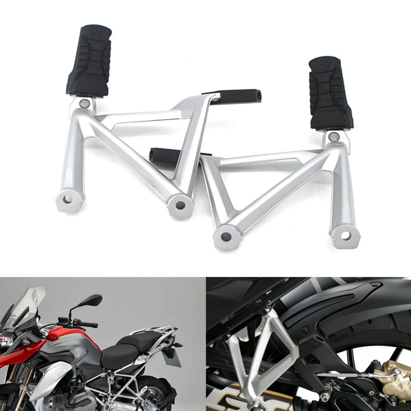 

1pair Rear Passenger Foot Pegs Rests Pedal for BMW R1200GS LC ADV 2014-2017