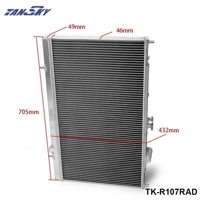 42 мм 2 рядный алюминиевый радиатор для Mitsubishi LANCER EVO 4 5 6 1997 1998 1999 2000 MT|radiator for