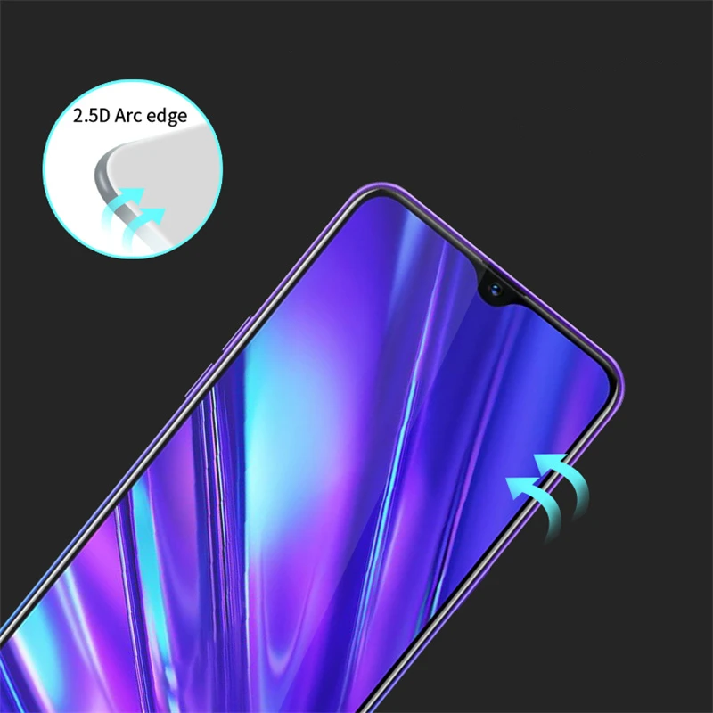 2pcs full glue cover glass for oppo realme 5 pro screen protector tempered glass for realme 5 pro phone film realme 5 pro glass free global shipping