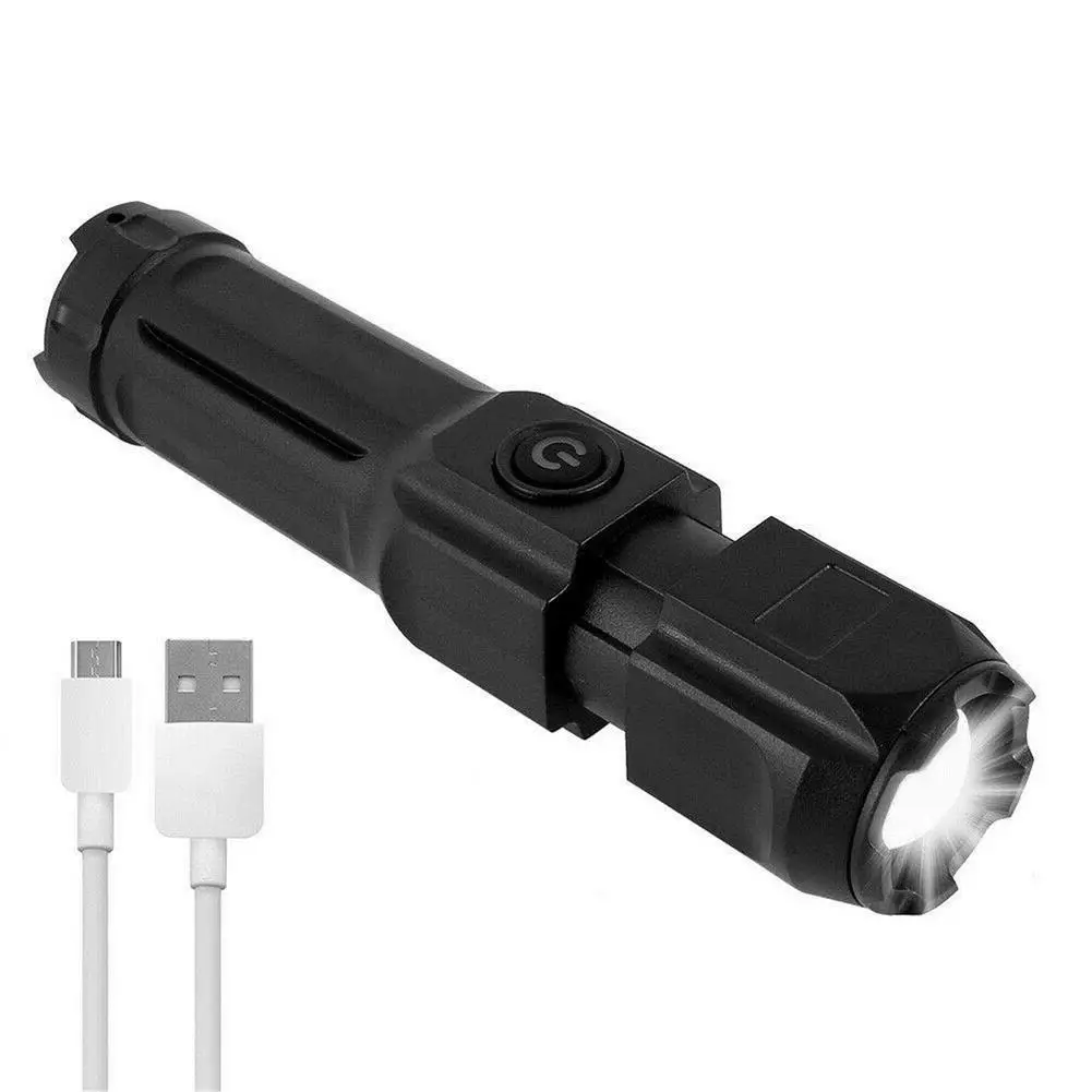 

LED Flashlight Flashlights High Lumens 1000000 Rechargeable Flashlights With USB Cable XHP70 LED Fast Rechargeable Flashlight F