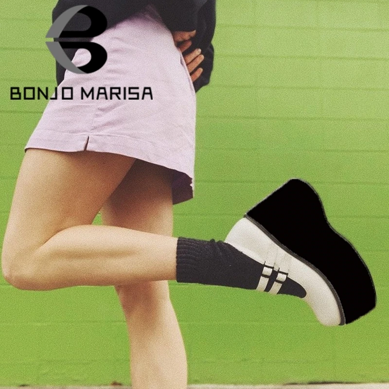 Туфли-лодочки BONJOMARISA женские однотонные на платформе с пряжкой обувь в