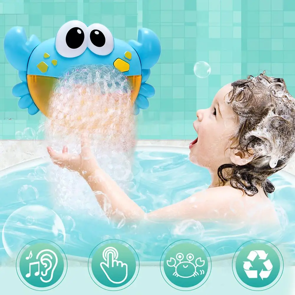 

Bubble Crabs Baby Bath Toy Funny Toddler Bath Bubble Maker Pool Swimming Bathtub Soap Machine Bathroom Toys for Children Kids
