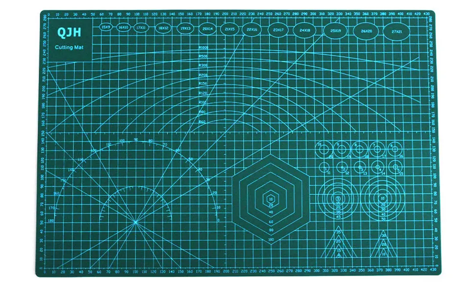 ПВХ прямоугольная сетка линия режущий коврик инструмент Кожа DIY ремесло инструмент коврик с линейкой инструмент A3A4 офисный блокнот Базовая пластина