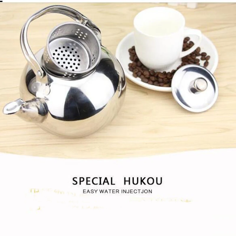 Толстый чайник из нержавеющей стали чайный горшок с чайным фильтром для кофе