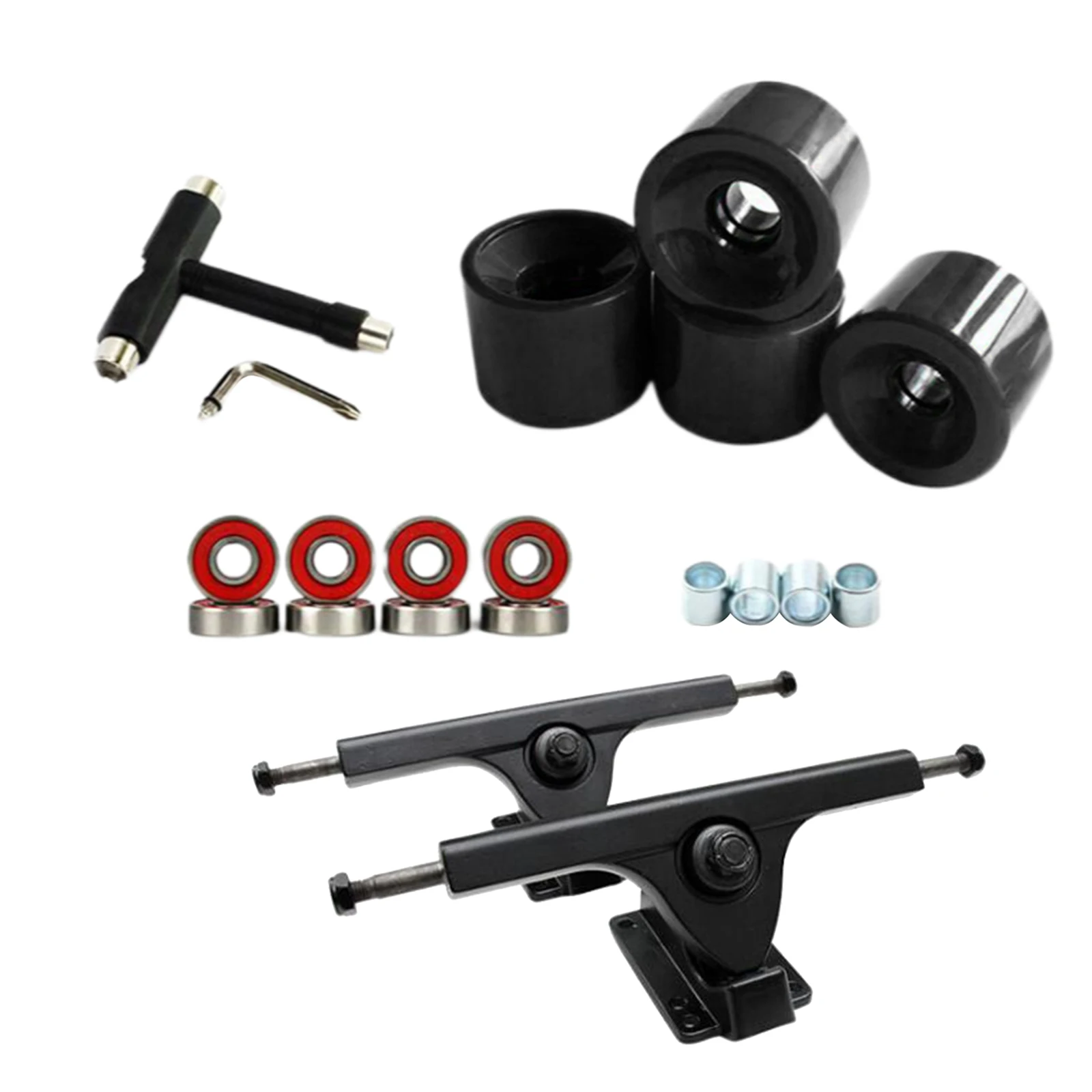 

Skateboard Trucks Bridge ABEC-11 Bearings Wheel Roller Assembly Tools Parts