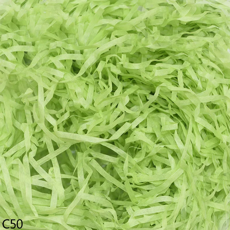 C50 50/100 г бумажная рафия измельченный DIY Подарочная коробка наполнение Crinkle бумага конфетти Свадебная подарочная коробка Заполненные украшения 8 - Цвет: C50
