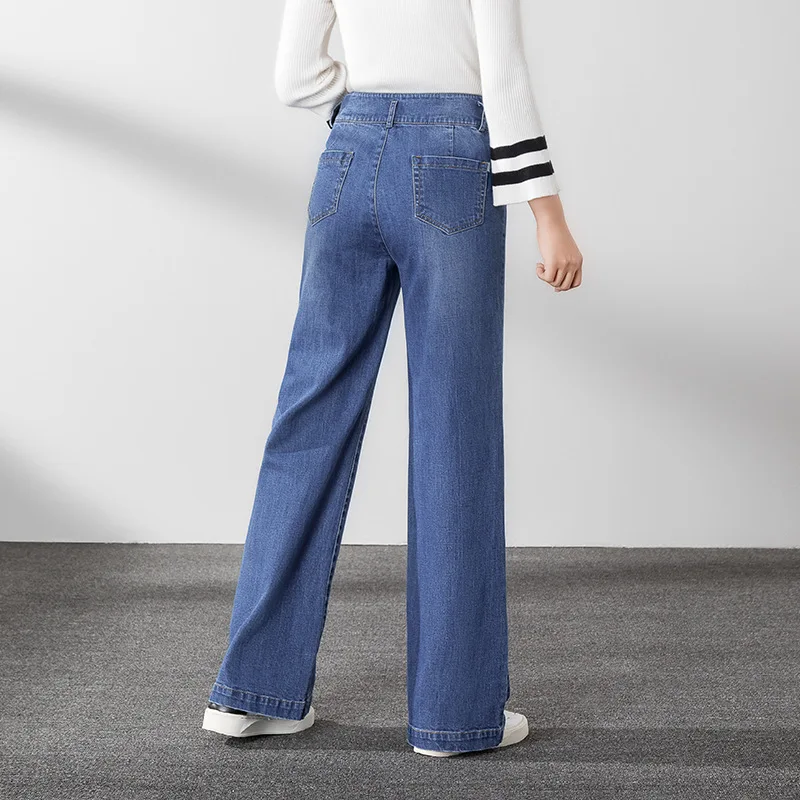 Женские прямые джинсы женские свободные на плоской подошве полная длина OL для