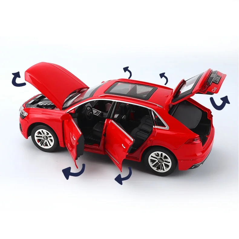 

High Simulation Exquisite Diecasts & Toy Vehicles: CheZhi Car Styling Q8 Luxury SUV 1:24 Alloy Car Model With Sounds and Light