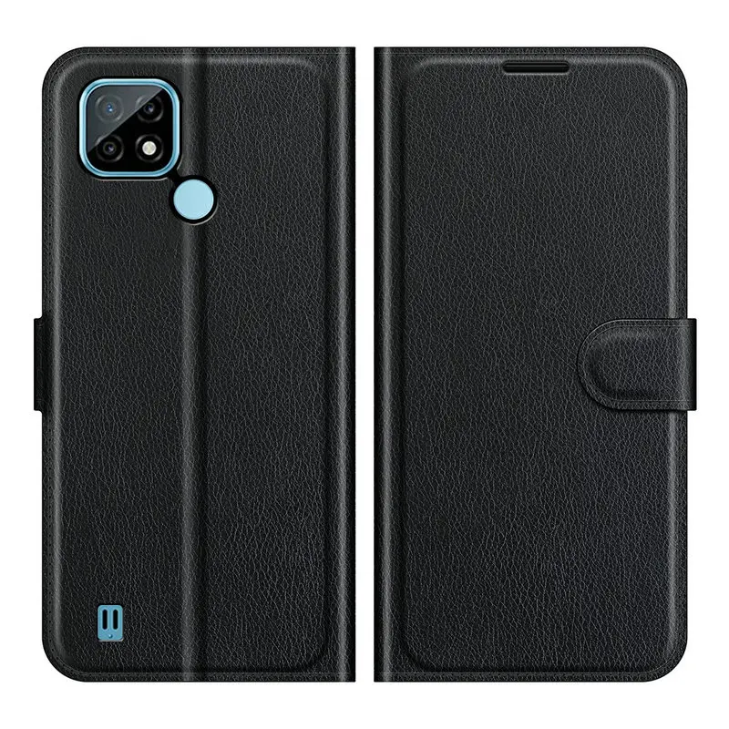 

Для Realme C21 бумажник чехол для телефона кожаный чехол-портмоне с откидной крышкой Капа кейс Fundas