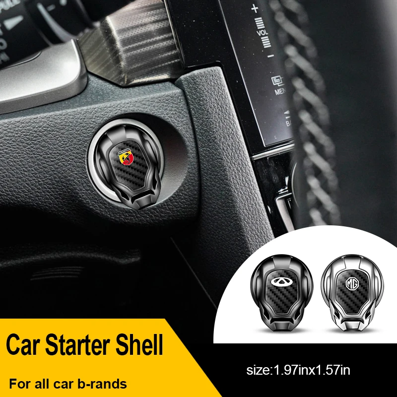 

1pc Car One-key Start Protective Cover Ignition Switch Button Sticker for Q50 Q60 Diffuser Q30 Carplay Android Anti Accessories