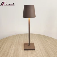 new modern style cordless table lamp led rechargeable table lamp with battery restaurant bar hotel acrylic aluminum table lamp