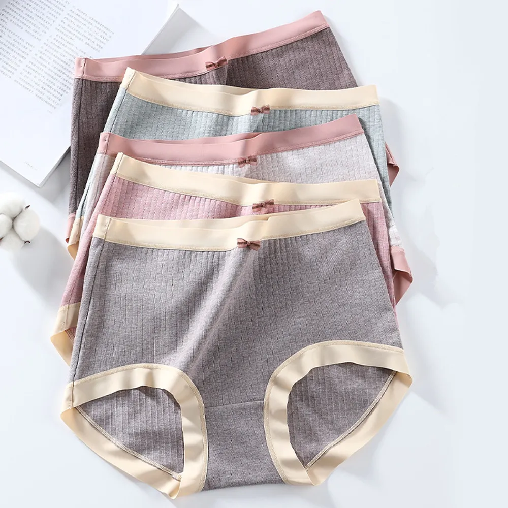 

2021 Newest High Waist Panties Cotton Plus Size Panties Women Milk Silk Big Size Briefs Intimates Female Underwear XL 2XL 3XL
