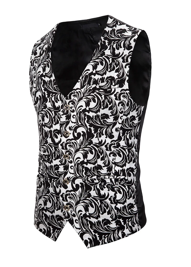 Для мужчин s Стимпанк Викторианский жилет а готическом стиле Серебряный