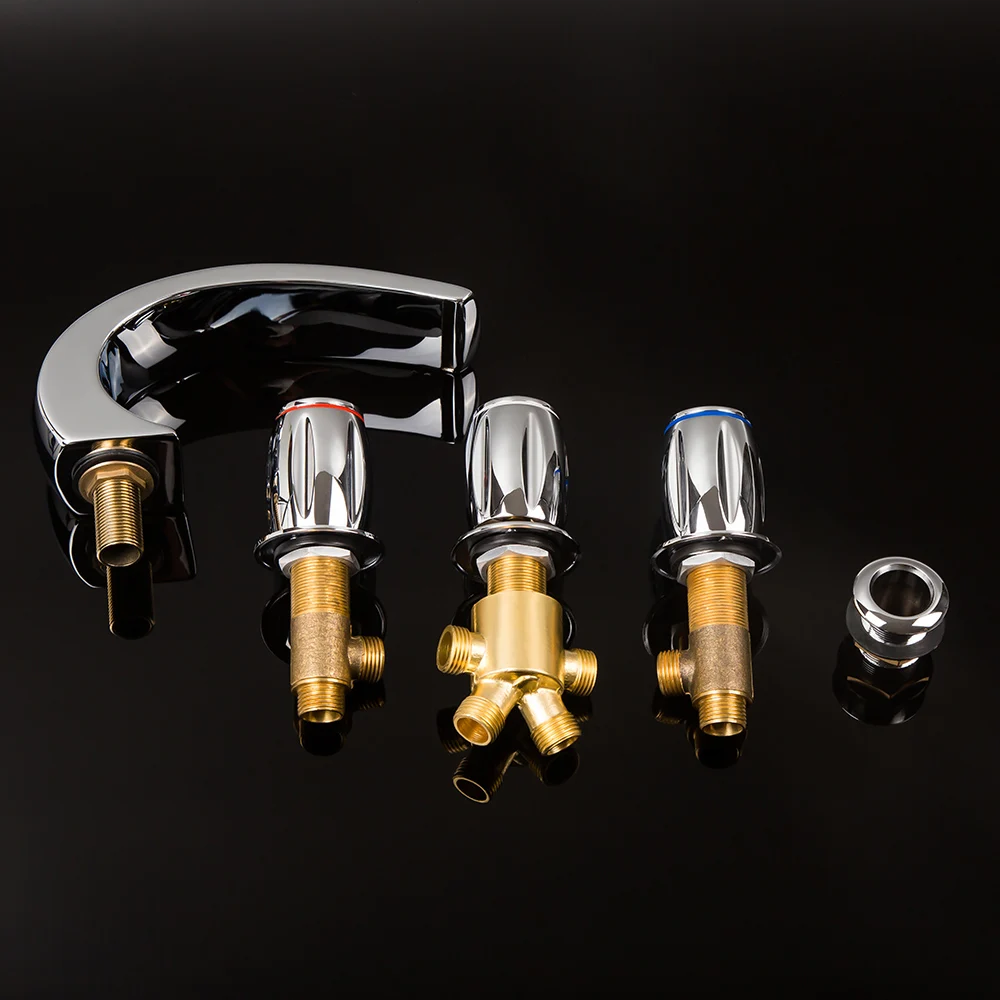 Набор латунных смесителей для душа Водопад кран ванны с душевой лейкой 2