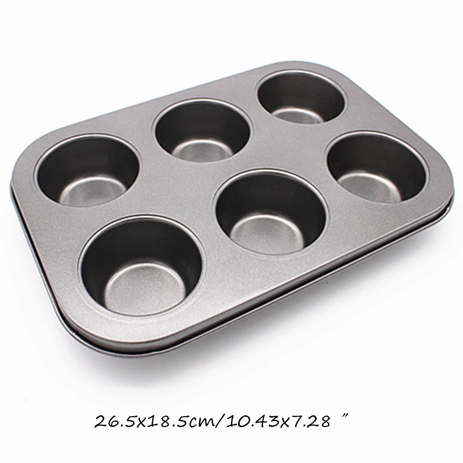

6 Cups Square Cupcake Pan Muffin Tray Cupcake Mold Muffin Pan Carbon Steel Baking Pan Non Stick Bakeware Muffin Baking Mold