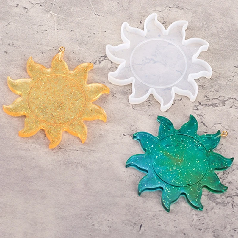 

Crystal Epoxy Resin Mold Stars Moon Sun Lunar Eclipse Pendant DIY Silicone Mould B36D