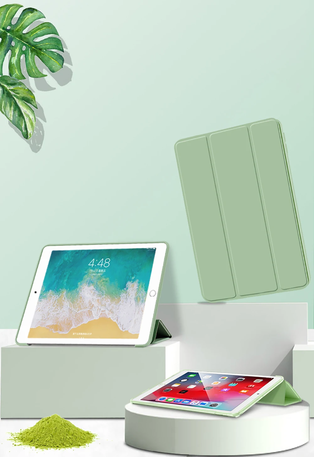7-го поколения, трехслойный смарт-чехол, funda для iPad, 10,2 дюймов, Автоматический Режим сна/пробуждения, светильник, весовая подставка, силиконовый чехол, A2200, A2198, A2197