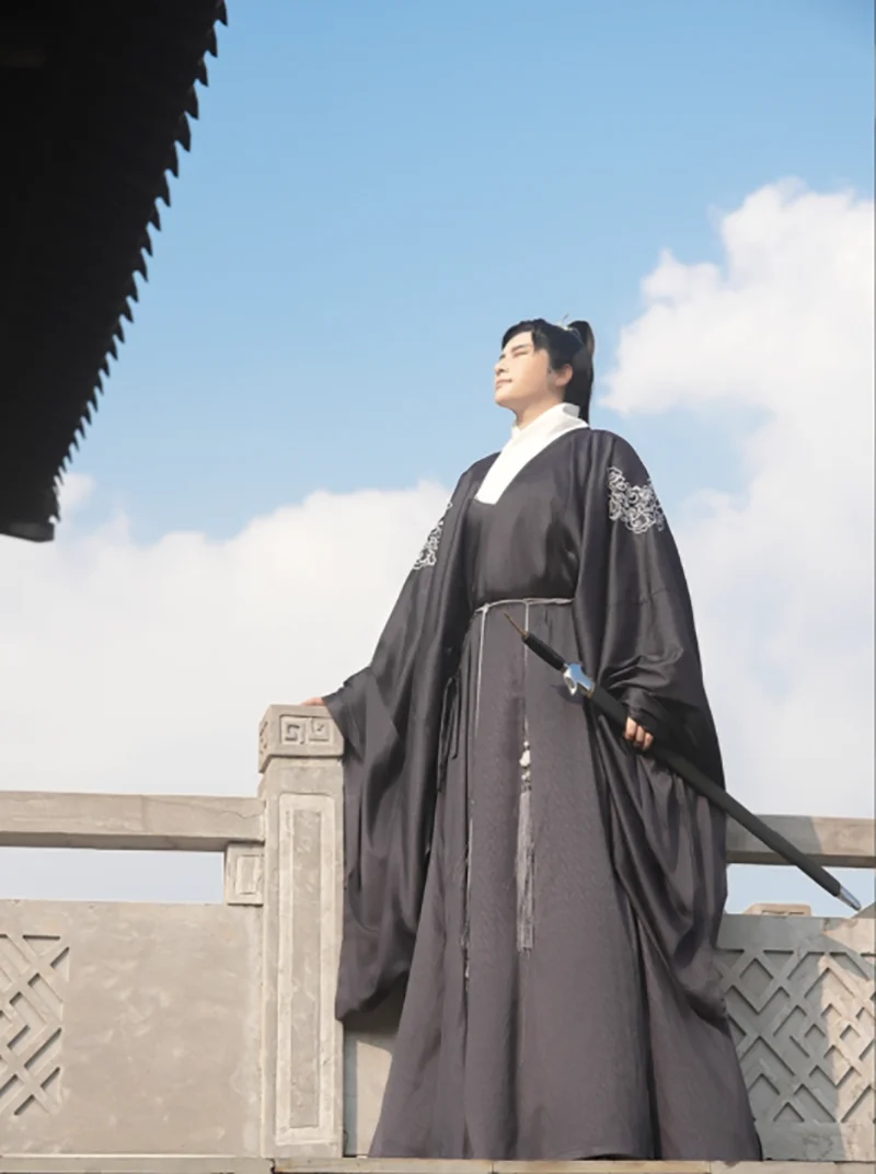 Большой Размер 2XL Hanfu мужской/женский мужской Роба белый костюм для косплея
