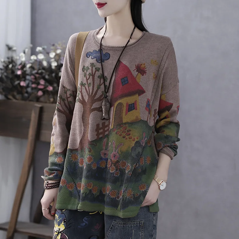 Max LuLu 2020 Новинка весна британский модный стиль женские свитера с принтом