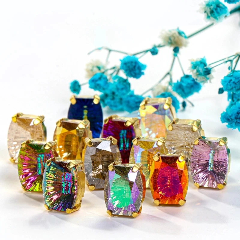 

XiChuan High Quality Gem Glass Pointback K9 Glass With Claw Crystal Sew On Rhinestone DIY Clothing Decoration Jewelry Making