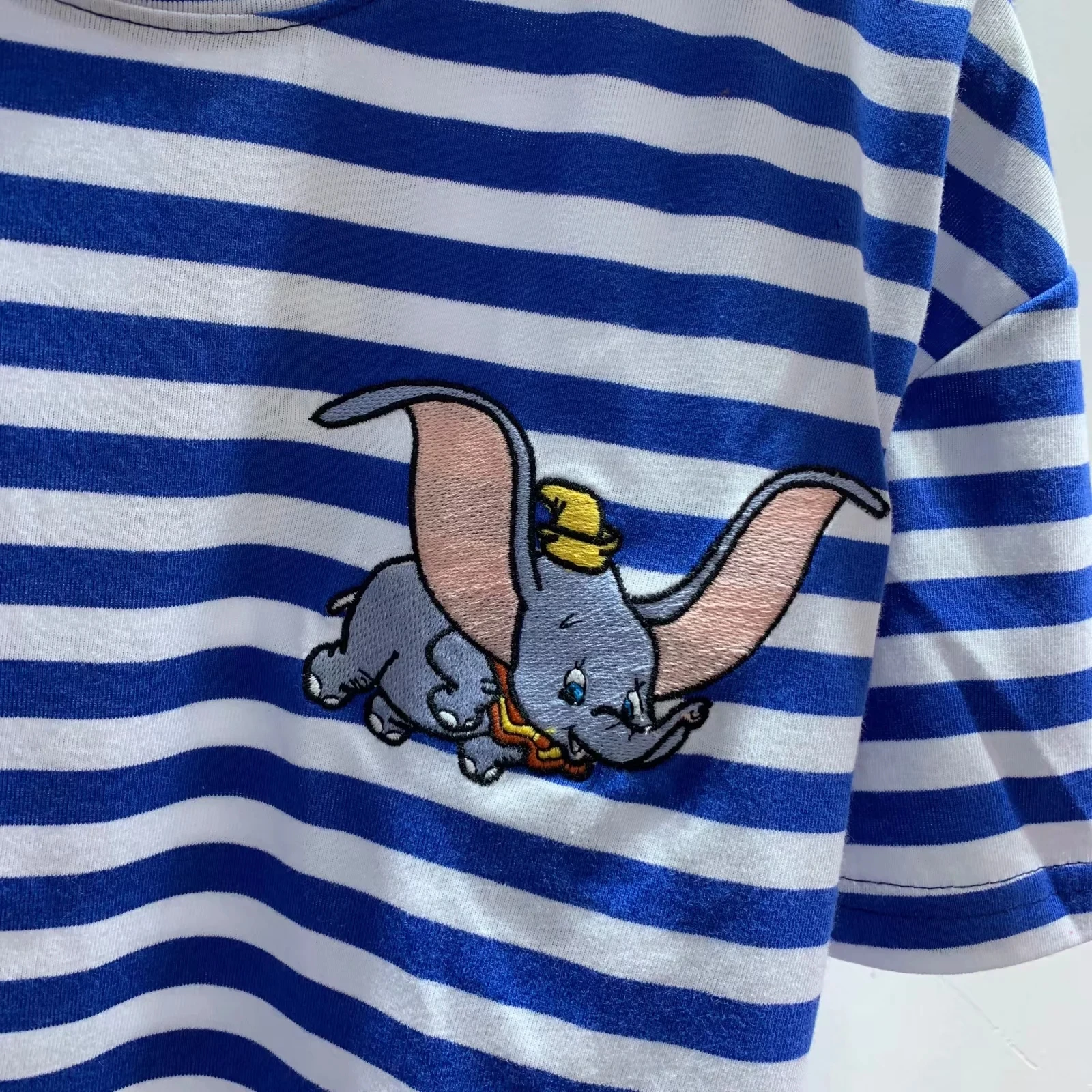 Dumbo футболка в бретонском стиле модная футболка женская одежда футболка с графическим принтом Одежда с милым рисунком классические топы хлопковая футболка
