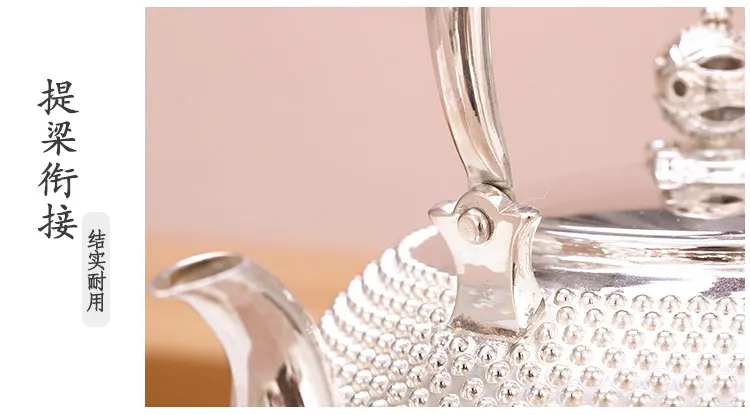 Чайник ручной работы из чистого серебра японский серебряный чайный набор 1000 мл|set