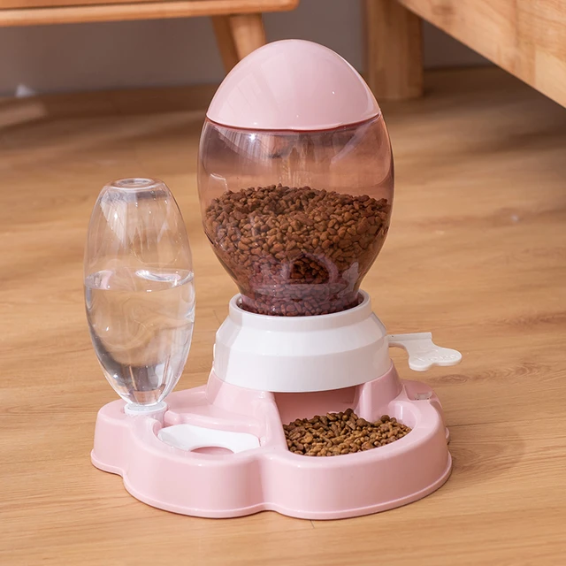 Dog Feeders Automatic Dog Feeder Water Food Two-in-one Press Feeder for Dogs Cat Water Pet Cat Food Bowl Cats Pet Food Container