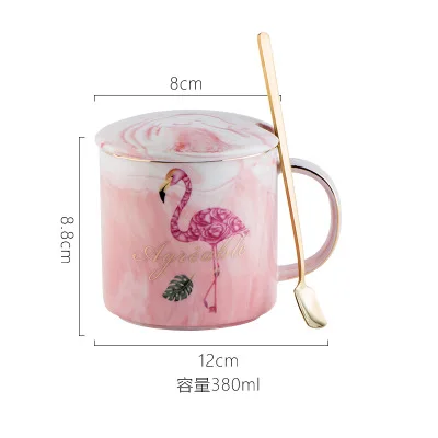 07 Marble Ceramic Mug Handpainted Gold Monogram Natural Marble Porcelain Coffee Mug Pink Gold Inlay Cup Creative Wedding Gift - Цвет: 07