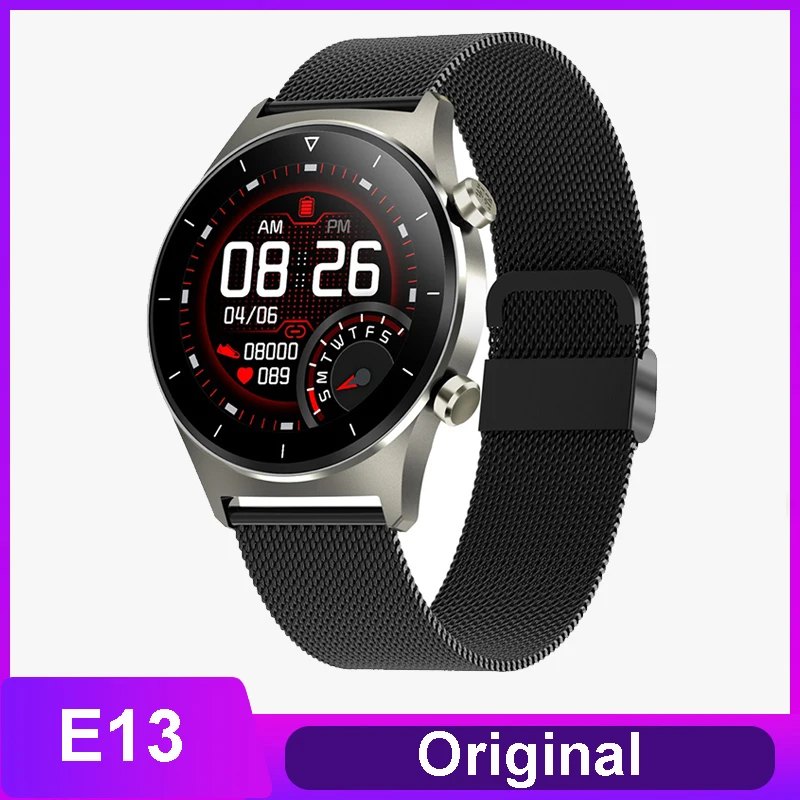 

2021 new E13 Men Sports SmartWatch GPS Support Pedometer Round Screen Bluetooth Wristwatch Women for IOS Huawei Xiaomi