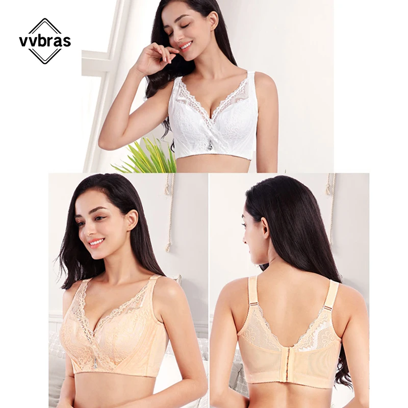 vvbras Plus Size Women Bra Push Up Padded Bras for Women Sexy Thin Full Cup Brassiere Femme Big Size Underwear CBDEF Cup Lace