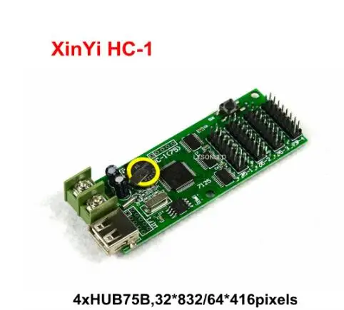 Синьи XY UA HC 1 Поддержка карт флеш накопителей USB Порты и разъёмы RGB hub75 полный Цвет