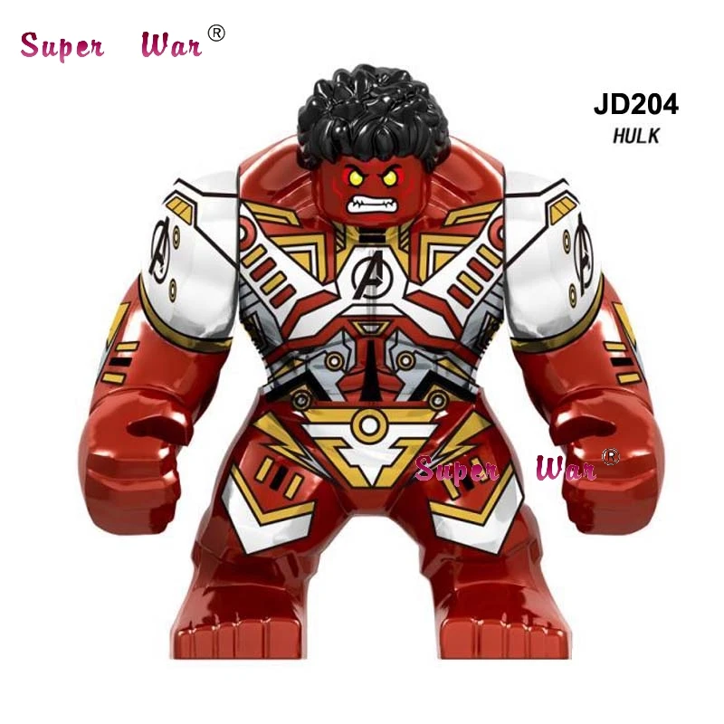 JD204 Одиночные Marvel Мстители Человек-паук Hellfire Elementals Zephyr Hydron Sandman Большие размеры Халк танос Железный человек строительные блоки детские игрушки - Цвет: JD204