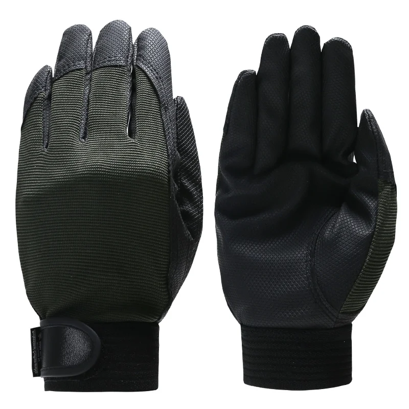 Army Green QIANGLEAF брендовые синие рабочие перчатки, оборудование для безопасности, мужские перчатки для вождения, безопасные износостойкие резиновые перчатки 2510 - Цвет: Army Green