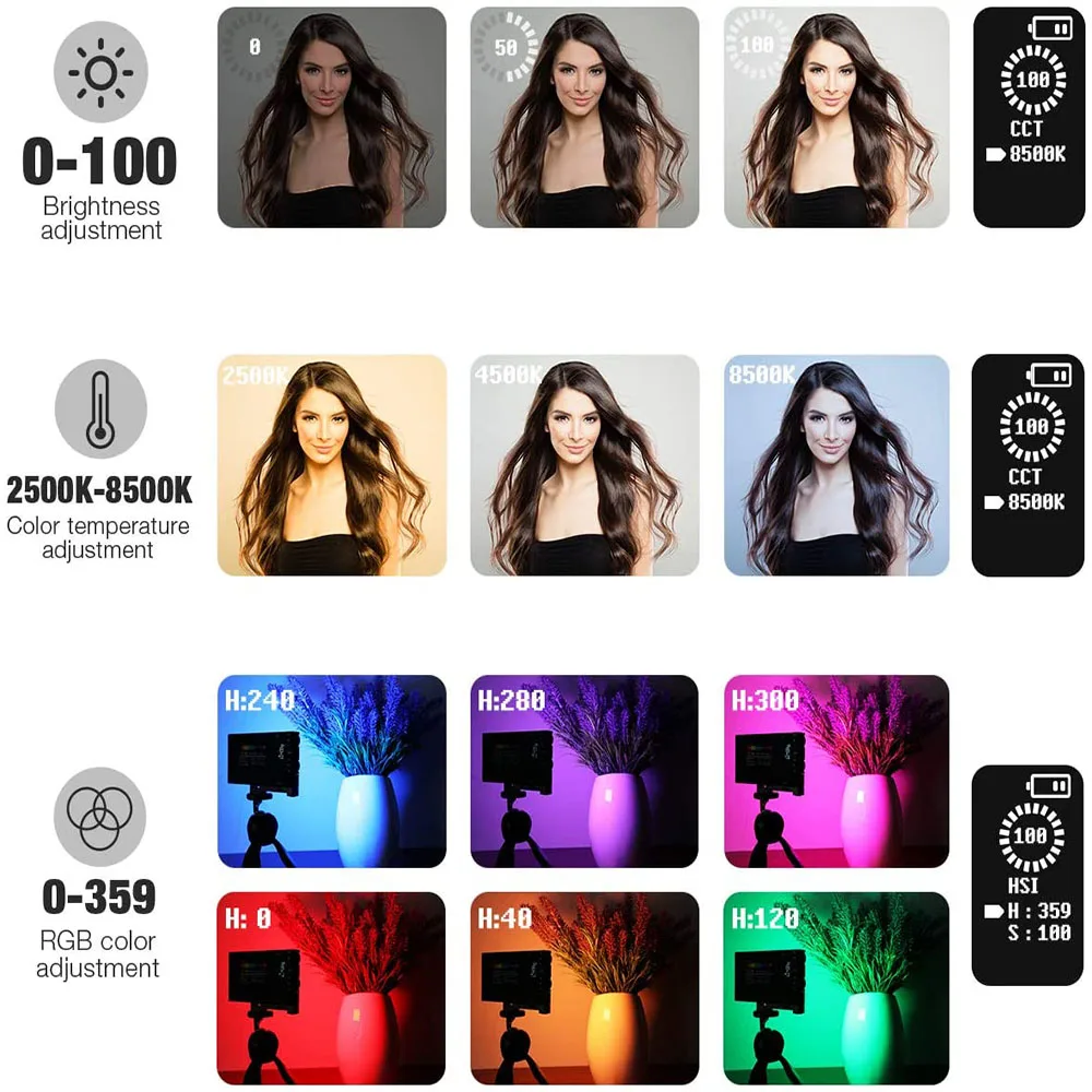 Pixel G1s RGB светильник со встроенным аккумулятором 12 Вт полноцветный стандартных