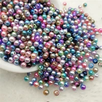 2000pcs abs imitation pearl beads rainbow color have hole loose beads handmade diy necklace bracelet jewelry making accessories