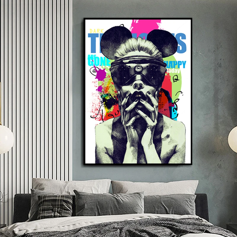 RELIABLI художественный постер сексуальной девушки красочные картины на холсте