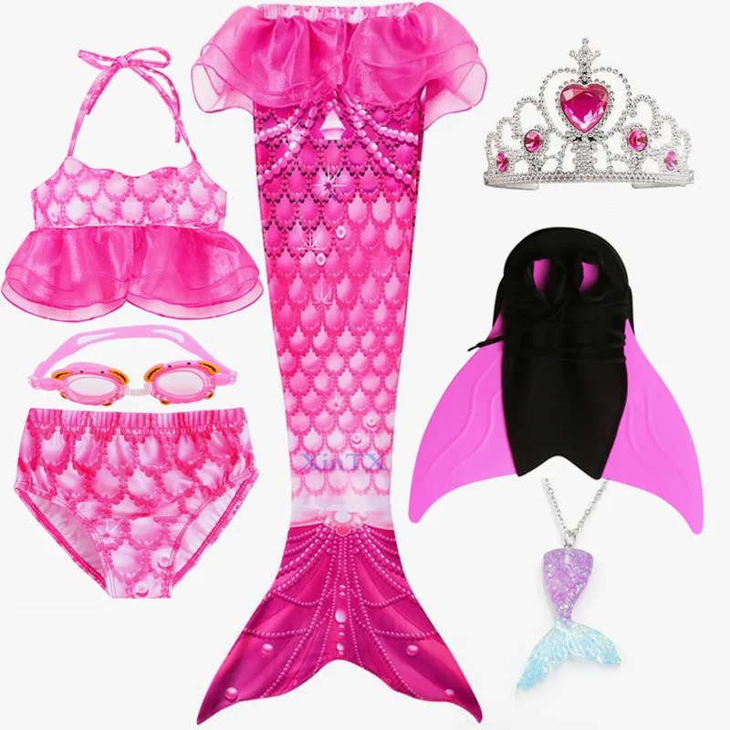 Милый детский купальник для девочек с хвостом русалки можно добавить моноласт