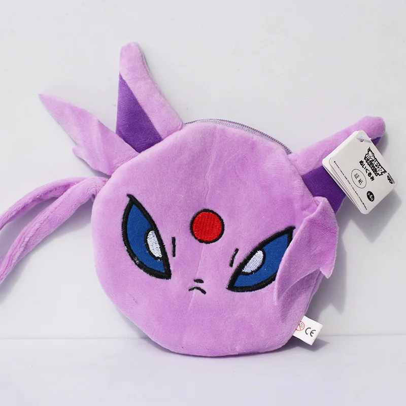 13 см милый плюшевый Кошелек для монет EEVEE Espeon Sylveon Umbreon мини-сумка Плюшевые Мультяшные сумки кошельки карманные игрушки Мультяшные плюшевые игрушки подарок - Цвет: 13CM Espeon bag