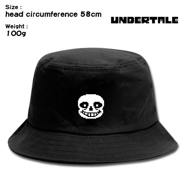 

Undertale Fisherman Hat Men's And Women's Casual Sun Protection Hat Cartoon Print Sun Hat Love Hat Skull Sans Hat All-match
