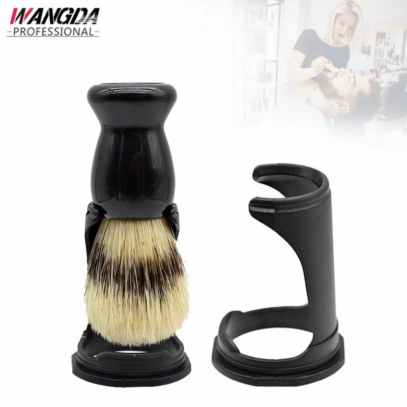 

Men's Professional Beard Brush Holder Wool Soft Beard Brush Portable Shaving Set Salon Home Beard Styling Tool Storage Display