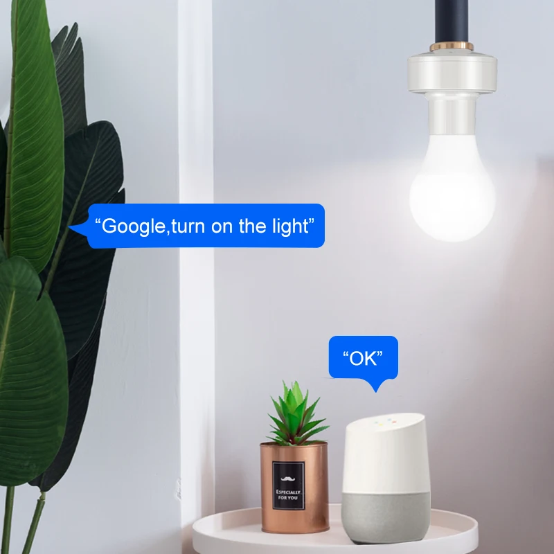 Патрон-адаптер для лампы E27 NoFi совместимый с Alexa Google Home | Освещение