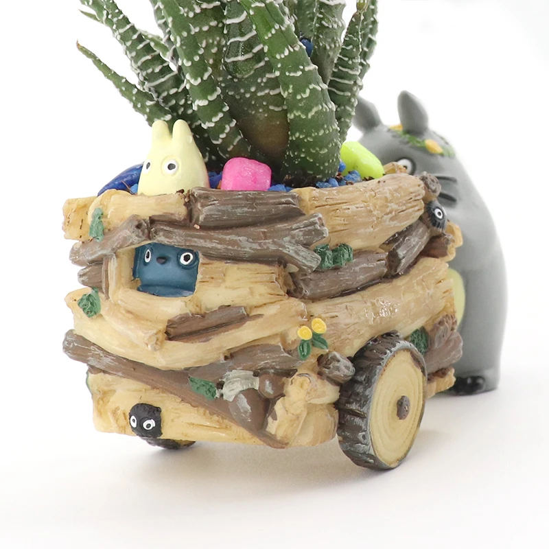 

Mini Totoro flower pot Succulent Planter Pot lovely Cartoon Resin Creativity Crafts Home gardening office decoration