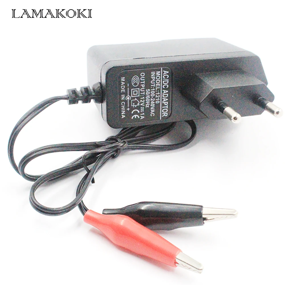 

DC 12 V Volt 1A 220V Motor 4ah 7ah 10ah 12ah 20ah Moto 12V1A 1000ma Smart Lead Acid AGM GEL Car Motorcycle Battery power Charger