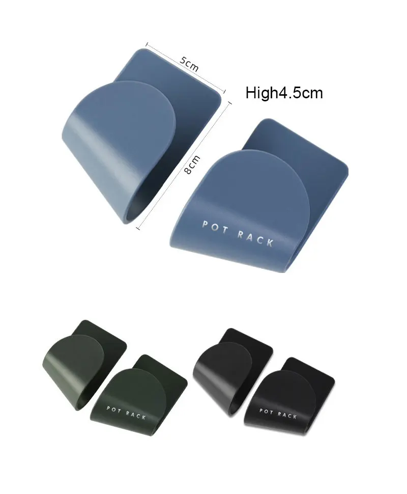 

2pcs/Set Pot Lid Holder Wall-Mounted Hanging Holder for Pan Pot Cover Rack Kitchen Organizer Plastic Kitchen Storage Rack